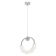 TICOZE Modern Crystal Chandelier with Adjustable Height and Dimmable LED Light, Chrome Pendant Lighting Fixture for Living Room, Bedroom, Dining Room, and Bars