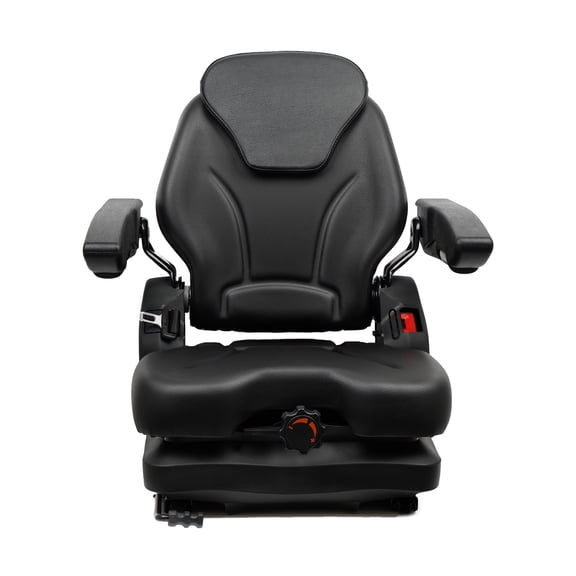 TICSEA Highback Bad Boy Tractor Mower Seat, Adjustable Backrest Headrest and Slide Rails Forklift seat, Adjustable Armrests Shock Absorber Heavy Duty for Excavator Harvester