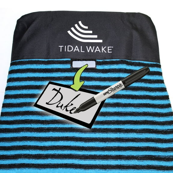 TIDAL WAKE TAG-IT 58” Wake Surf Wakeboard cover-Snub Nose, ID tag & Pocket