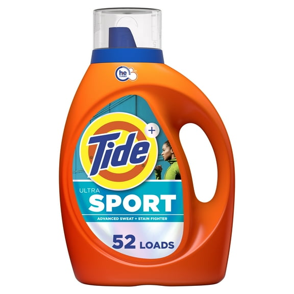 Tide Ultra Sport Liquid Laundry Detergent, Advanced Sweat + Stain Fighter, 73 fl oz, 52 Loads