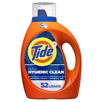 Tide Ultra Hygienic Clean Liquid Laundry Detergent, Original Scent, 73 fl oz, 52 Loads