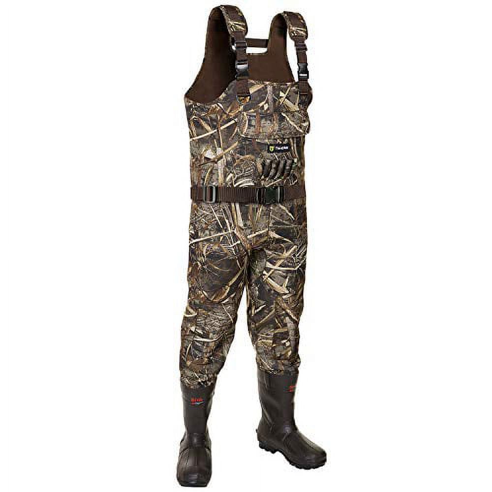 Tidewe Chest Waders, Hunting Waders for Men Realtree MAX5 Camo with 800G  Insulation, Waterproof Cleated Neoprene Bootfoot Wader, Insulated Hunting & Fishing  Waders (Size 11) Used