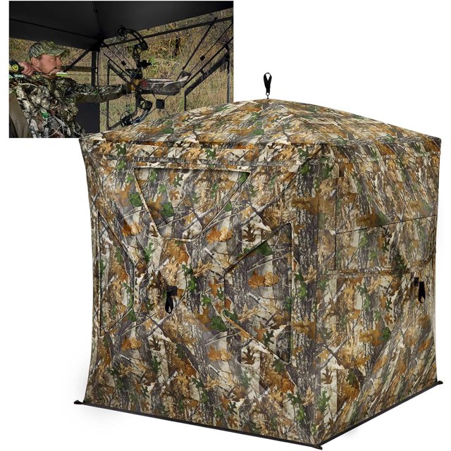 TIDEWE Hunting Blind 270°See Through with Silent Door