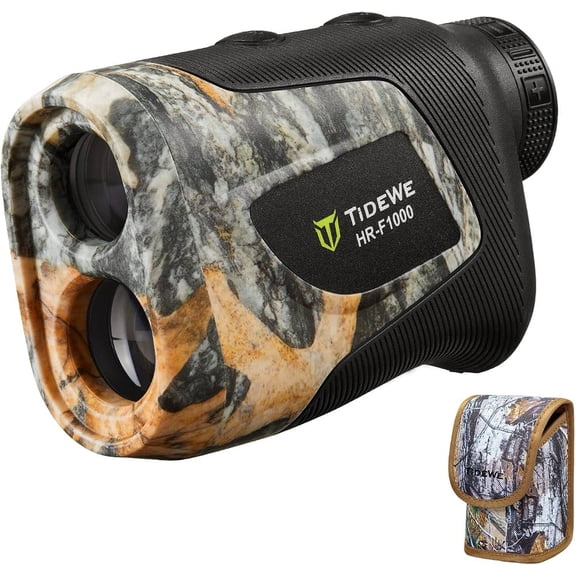 TIDEWE Hunting Rangefinder, Rechargeable Camo Laser Range Finder for Deer Hunting and Archery, Portable Distance Measuring Device,1000 Yards