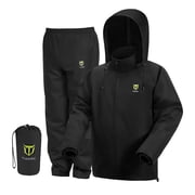 TIDEWE Rain Suit for Men and Women, Waterproof Breathable Lightweight 2 Piece Rainwear Set with Jacket and Pants for Outdoor Use
