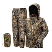 TIDEWE Rain Suit for Men and Women, Waterproof Breathable Lightweight 2 Piece Rainwear Set with Jacket and Pants for Outdoor Use