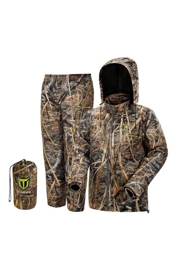 Rain Suit for Men and Women, Waterproof Breathable Lightweight 2 Piece Rainwear Set with Jacket and Pants for Outdoor Use
