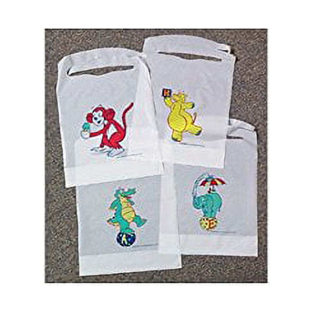 TIDI Products 339  Child/ Infant Bib, Kids Kritters, All Poly Print, 10-1/2" x 15" Size (Pack of 500)