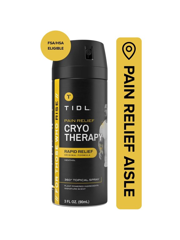 Cryotherapy Menthol Topical Pain Relief Spray for Body Aches & Pains, 3 fl oz