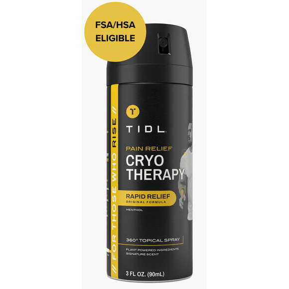 TIDL Cryotherapy Menthol Topical Pain Relief Spray for Body Aches & Pains, 3 oz