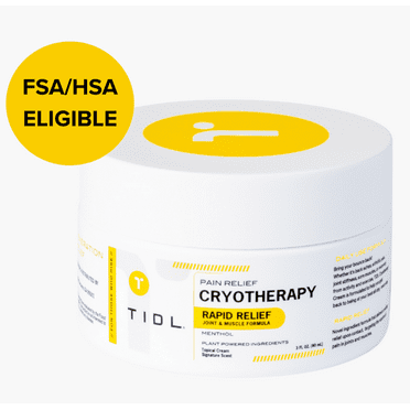 TIDL Cryotherapy Penetrating Menthol Pain Cream, Muscle & Joint Pain Relief, OTC Medicine, 3 oz
