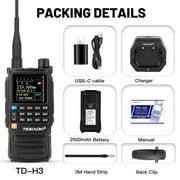 TIDRADIO TD-H3 Plus Ham Radio Handheld,Bluetooth-Headphone-connectable,Wireless Programming with 711 Antenna, 1Pack