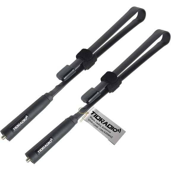 TIDRADIO Ham Radio Antenna SMA-Female 18.8-inch,Gmrs Antenna Foldable CS Tactical for Baofeng uv-5r UV-5R Mini UV32 BF-F8HP Pro 5RM UV-21R K5PLUS GM-15Pro AR-152 UV-5G Plus 5rh pro Accessories-2 Pack