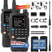 TIDRADIO TD-H3 Plus GMRS Radio Handheld,Bluetooth-Headphone-connectable,Wireless Programming with 711 Antenna, 2Pack