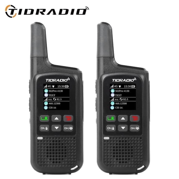 TIDRADIO TD-M2 PRO Global Rapid Walkie Talkie, Dual-PTT Dual-Mode Dual-Standby Long Range 4G Cellular Network PoC Radios + FRS Emergency Off-Grid Talk, NOAA Weather Alerts, ODMASTER App,