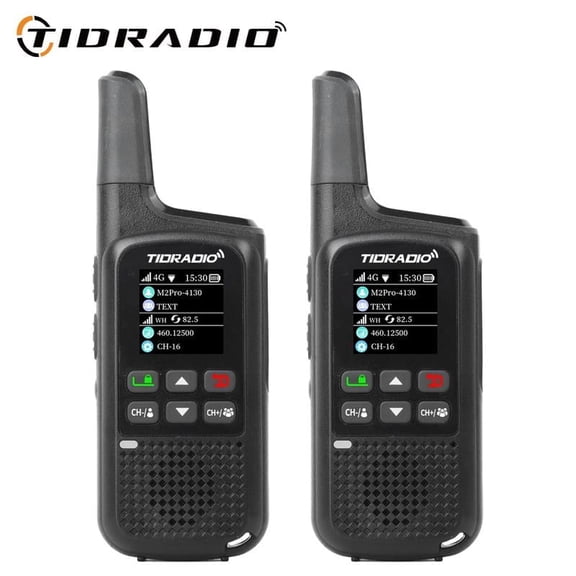 TIDRADIO TD-M2 PRO Global Walkie Talkie, Dual-PTT Dual-Mode Dual-Standby Long Range 4G Cellular Network PoC Radios + FRS Emergency Off-Grid Talk, NOAA Weather Alerts, ODMASTER App, SIM Card Included