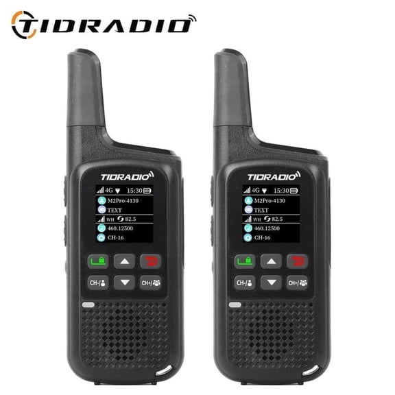 TIDRADIO TD-M2 PRO Global Rapid Walkie Talkie, Dual-PTT Dual-Mode Dual-Standby Long Range 4G Cellular Network PoC Radios + FRS Emergency Off-Grid Talk, NOAA Weather Alerts, ODMASTER App,