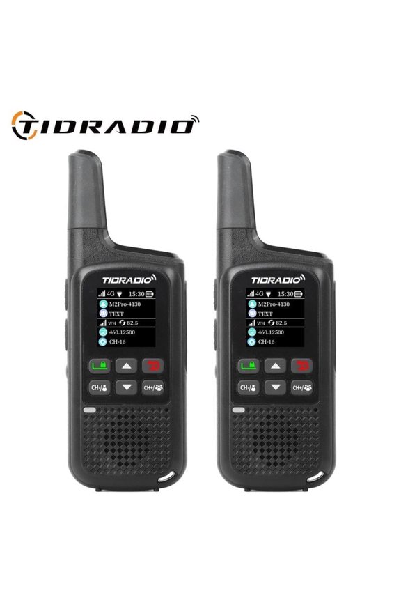 TD-M2 PRO Global Rapid Walkie Talkie, Dual-PTT Dual-Mode Dual-Standby Long Range 4G Cellular Network PoC Radios + FRS Emergency Off-Grid Talk, NOAA Weather Alerts, ODMASTER App,