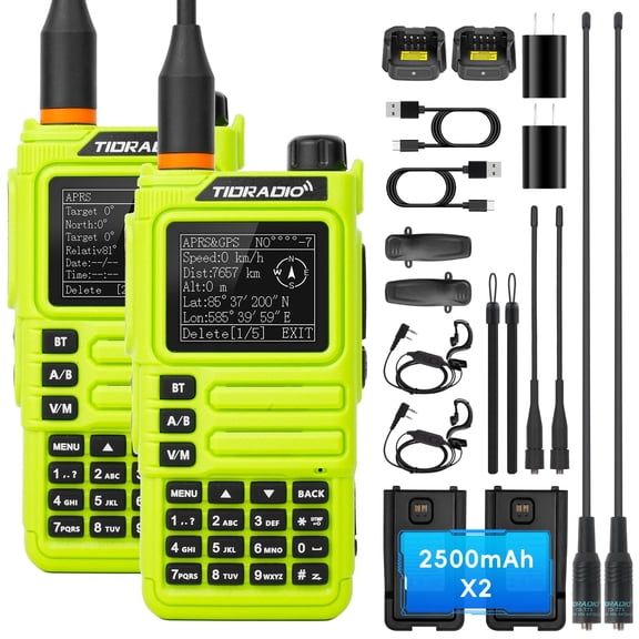 TIDRADIO TD-H9 10W Ham Two Way Radio with Long Range Programmable Ham Radio, Green-2Pack