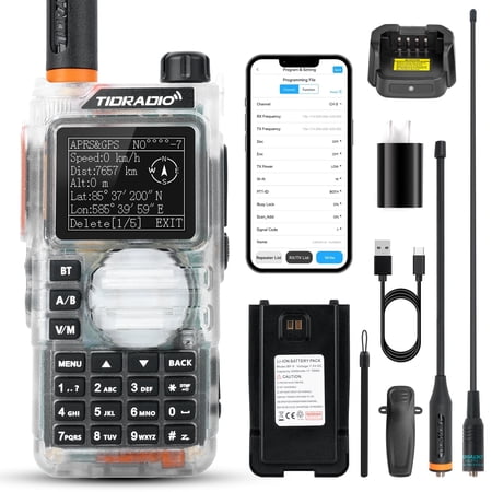 TIDRADIO TD-H9 Ham Radio Two Way Radio with Long Range Programmable AM,FM, Crystal-1 Pack
