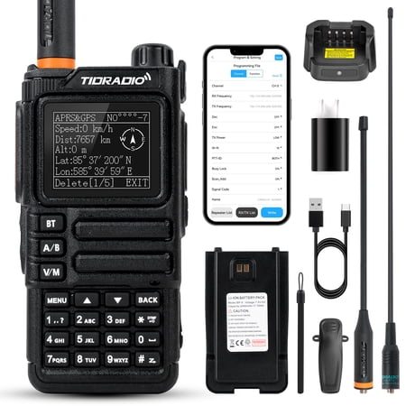 TIDRADIO TD-H9 GPS APRS 10W HAM Radio handheld Radio ,Long Range Two Way Radio with Bluetooth Programmable