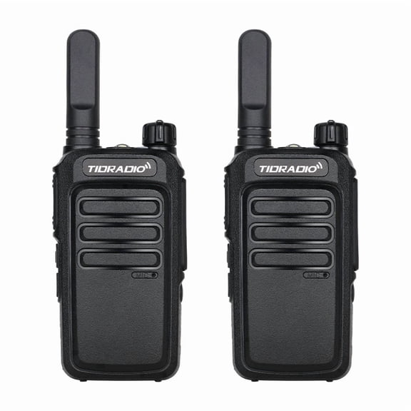 TIDRADIO TD-M7 Walkie Talkies Long Range FRS Two-Way Radios, Frequency Copy, VOX, NOAA Emergency Weather Radio for Camping Hunting Gear, Black - 2 Pack