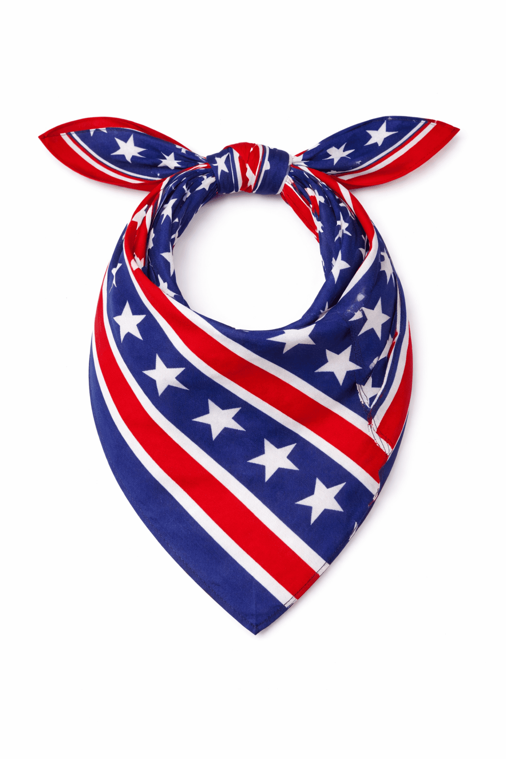 Fourth of July Women’s Tie Dye Bandana from Way to Celebrate, One Size, Red/Blue