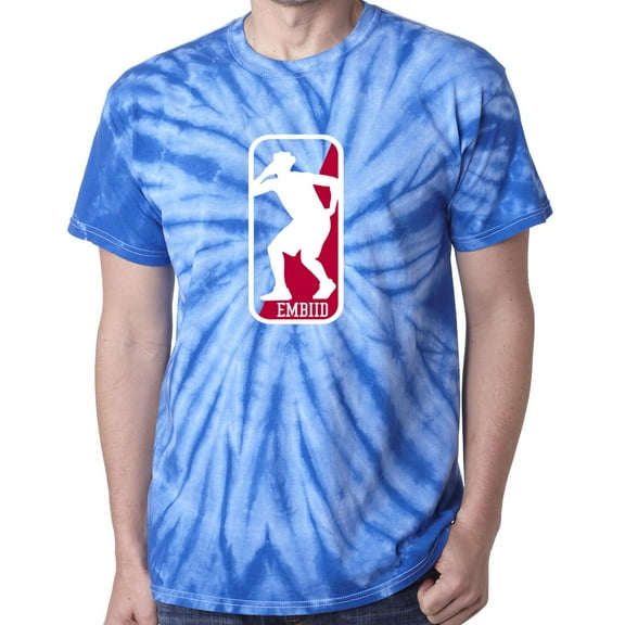 TIE-DYE BLUE Joel Embiid Philly Logo T-shirt ADULT