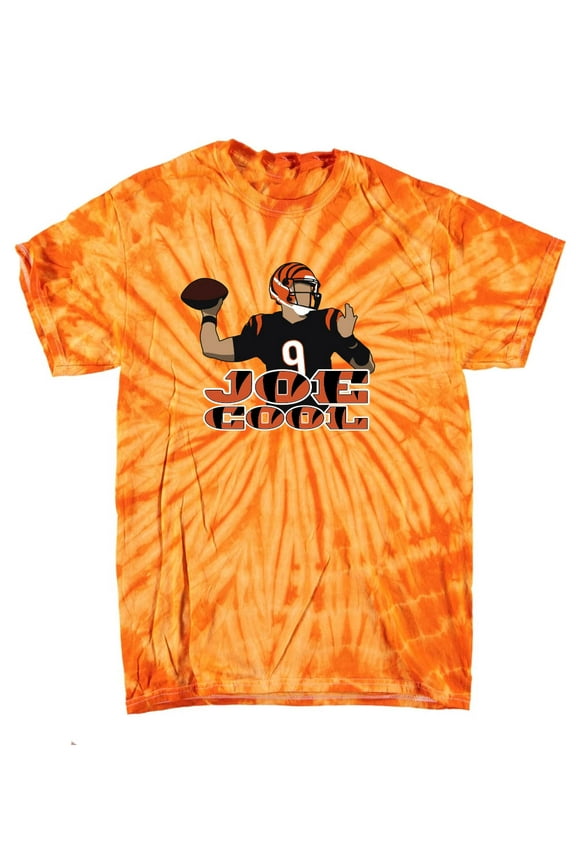 TIE-DYE Bengals Orange Joe Burrow Joe Cool T-shirt