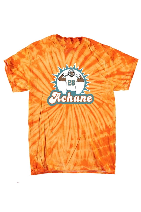 TIE-DYE De'von Devon Achane Dolphins Logo Shirt T-Shirt
