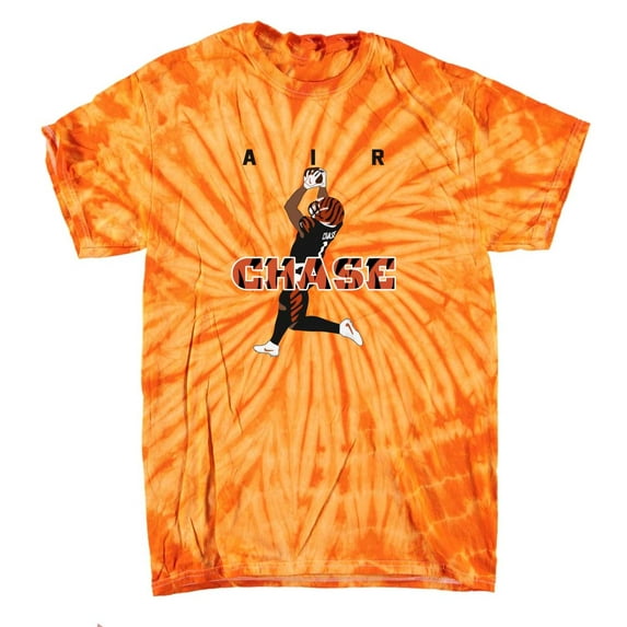 TIE-DYE ORANGE Bengals Jamarr Ja'Marr Air Chase T-shirt ADULT XL