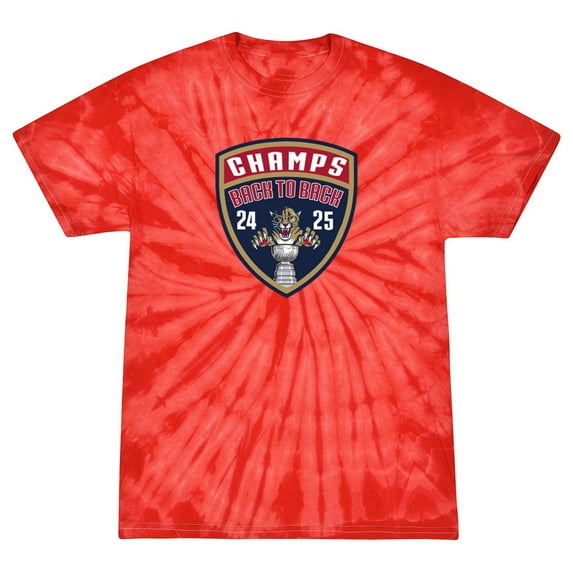 TIE-DYE Panthers 2025 Champions Back 2 Back Shirt T-Shirt