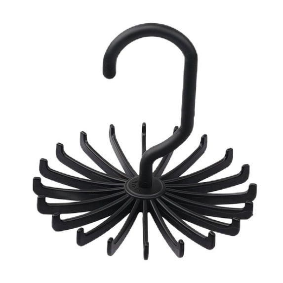 Plastic 360 Degree Rotatable Tie, Scarf and Belt Organizer Hanger for Closet Space Saving