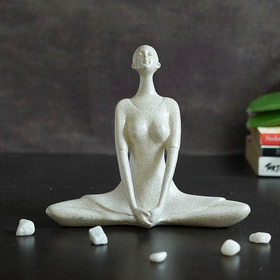 Tied Ribbons Yoga Lady Statue Yoga Pose Figurines Women Sculptures Home Dcor Modern Table Top Decorations Gifts for Office Home - Meditation Yoga Pose Statue Christmas Decorations