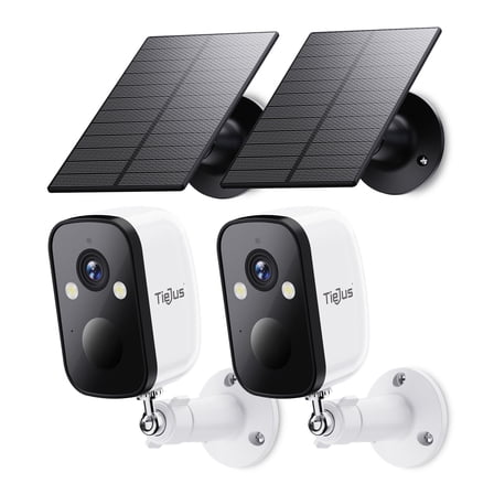 TIEJUS Battery Powered Outdoor Security Camera Wireless, 2K WiFi Security Cameras with Color Night Vision, AI Detection, 2-Way Talk, IP66 Weatherproof, Cloud/SD Storage, Works with Alexa