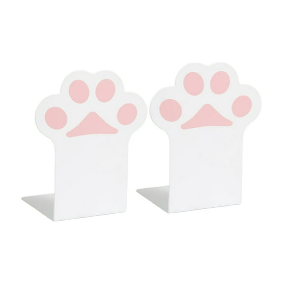 TIERPOP 1 Pair Cartoon Desktop Bookend Stand Holder Cat Paw Book Storage Rack Book Organizer for Kid Child Student Office Worker