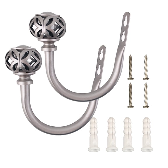 TIERPOP 2 Pieces Retro Drapery Holdbacks Metal Decorative Curtain Holdbacks Heavy Duty Curtain Tieback Hooks Home Decor