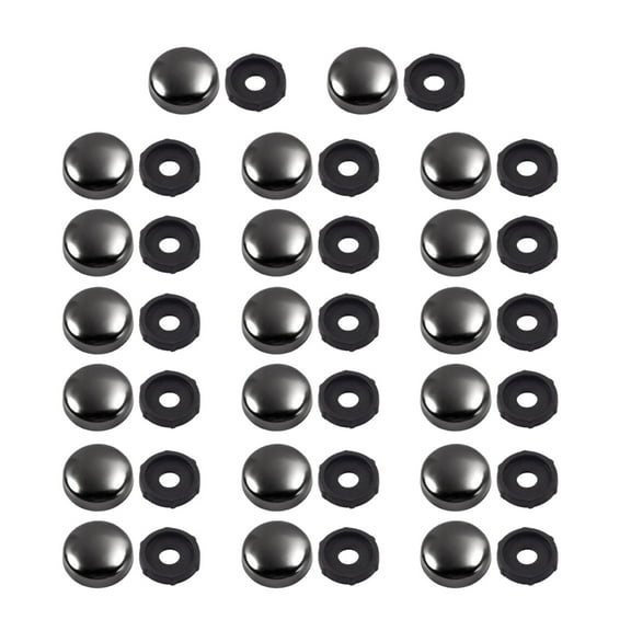 TIERPOP 20Pcs Decorative Screw with Caps 16mm Glass Screws Caps Decorative Nails Glass Fixing Screws Washers Enduring