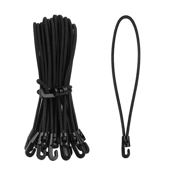 TIERPOP 20Pcs Elastic Straps with Hook Bungee Cord Tarpaulin Tensioner Outdoor Elastic Bungee Straps for Tents, Net, Camping