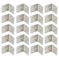 thumbnail image 1 of TIERPOP 20Pcs Heavy Duty Metal Corner Brace, L Shape Stainless Steel Bracket for Shelves Silver Color Furniture Hardware, 1 of 12