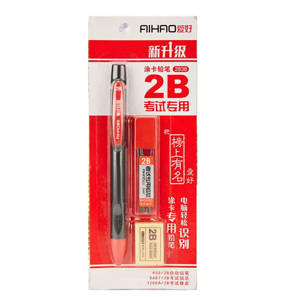 TIERPOP 2B Pencil Set for Students Holder Exam Mechanical Refills Exam
