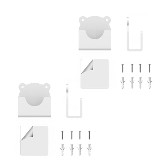 TIERPOP 2Pcs Cartoon Shower Rod Holder None Drilling Shower Curtains Rod Mount Stand Bathroom Curtains Rod Holder Enduring