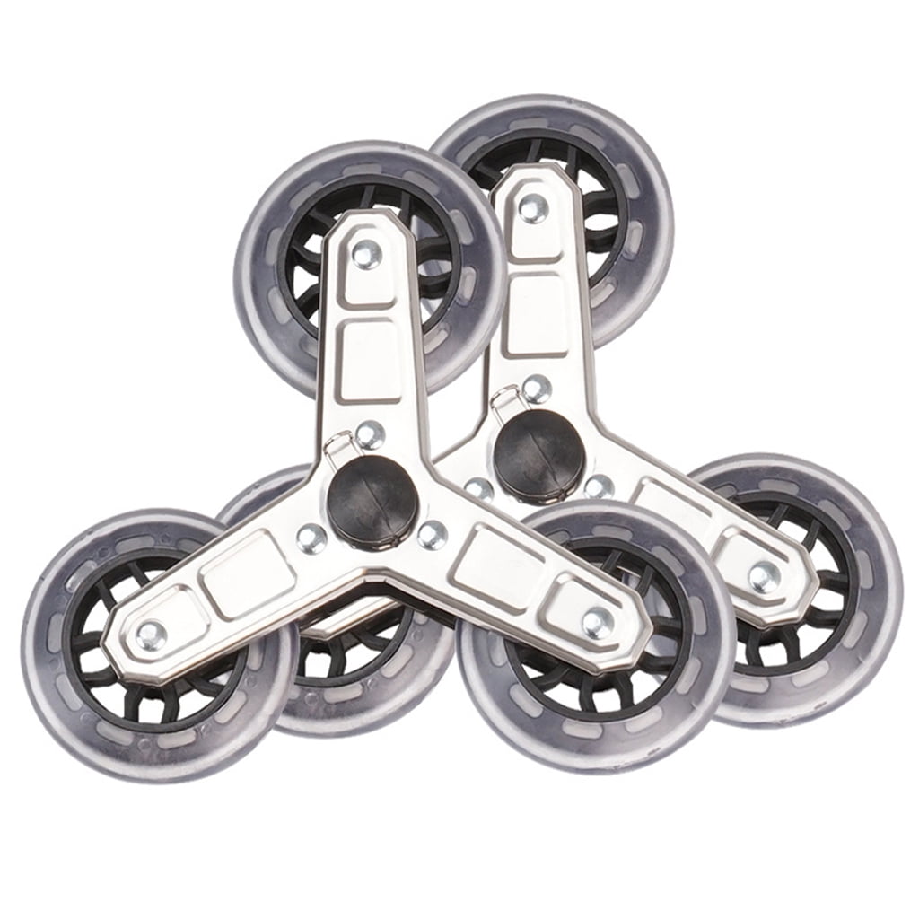 TIERPOP 2Pcs ​Replacement Casters Stair Climbing Shopping Cart Triangles Wheel Sliding Roller Luggage Suitcase Roller