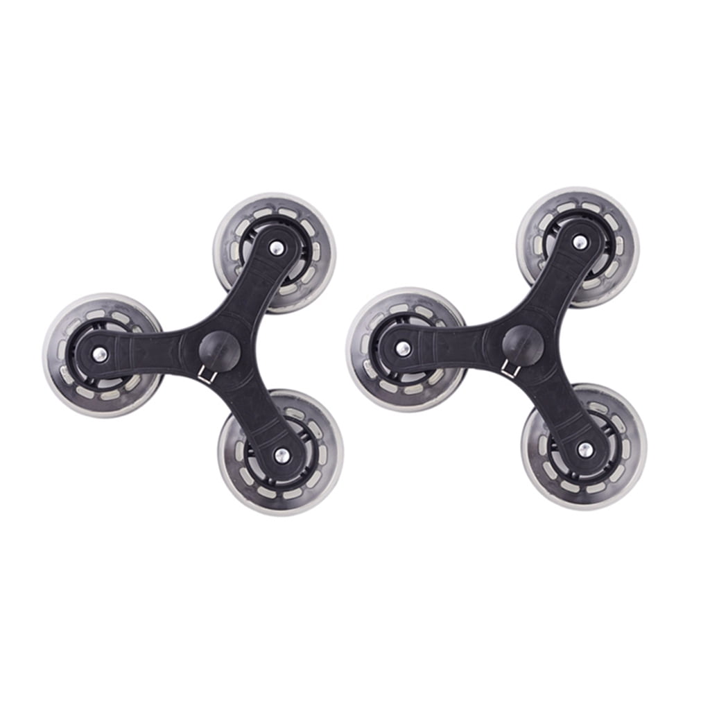 TIERPOP 2Pcs ​Replacement Casters Stair Climbing Shopping Cart Triangles Wheel Sliding Roller Luggage Suitcase Roller