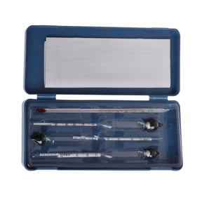 TIERPOP 3 Pcs 0-100% Hydrometer Alcoholmeter Tester Set Alcohol Meter + Thermometer