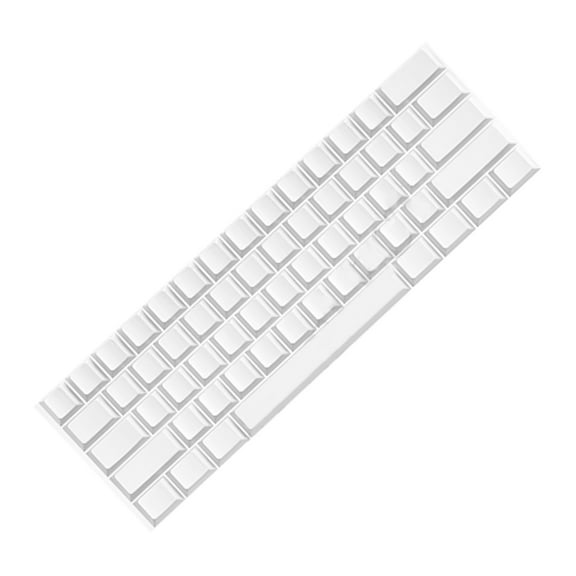 TIERPOP 61 Key Blanked White Keycaps Set Original Height Not Lettering Fits Most Mechanical Keyboards Minimalistic Blanked Keyca