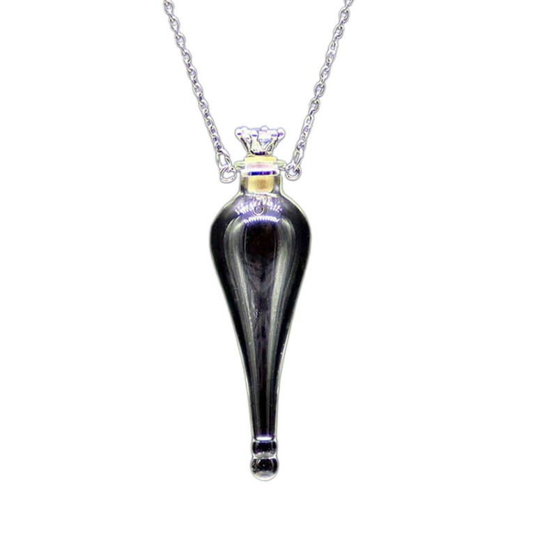 TIERPOP Clear Tear Drop Vial Essential Oil Pendant Necklace Women