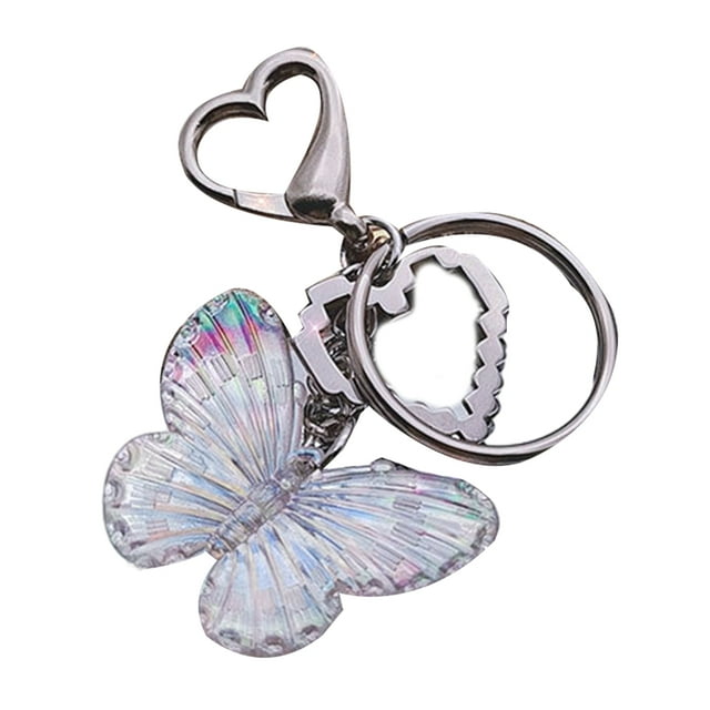 TIERPOP Cute HandMaking Butterfly Keychains Stainless Steel Material