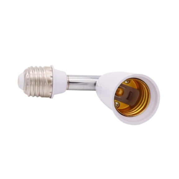 TIERPOP E26/E27 Light Bulb Socket Extender Adapter,180 Degree Bendable Light Fixture, E26/E27 to E26/E27 Medium Base Adjustable