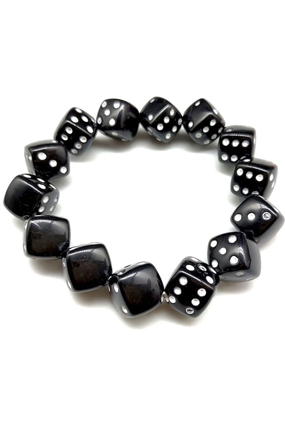 Elegant Colorful Acrylic Funny Game Lucky Dice Bracelet Colorful Dice Beads Bracelet Jewelry for Daily Wear